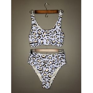 Aurelle Purple Cheetah Bikini
